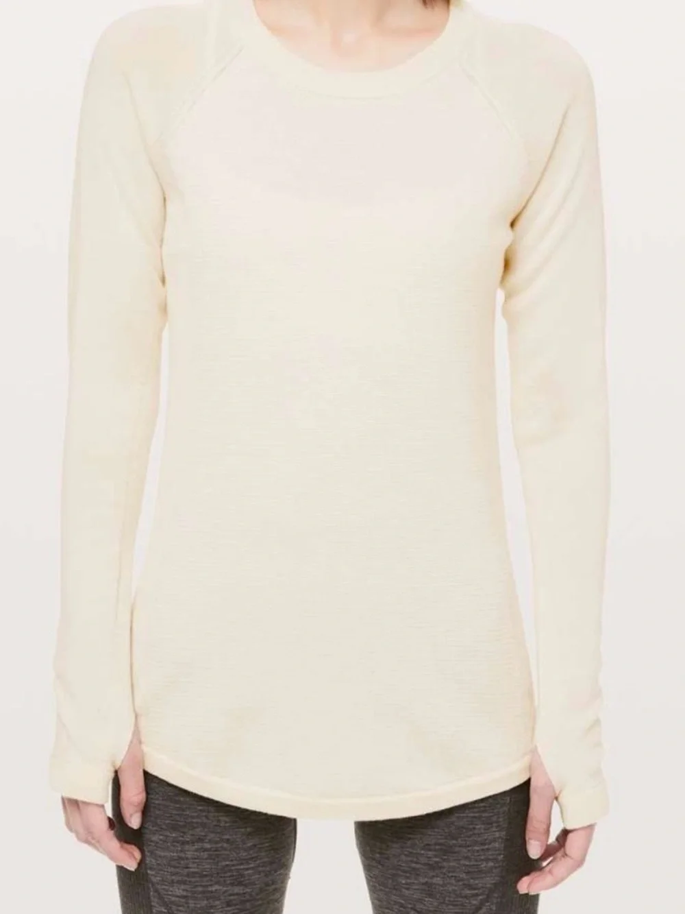 lululemon athletica Cream Long-Sleeve Thermal Pullover